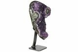 Beautiful, Amethyst Geode With Metal Stand - Uruguay #122034-2